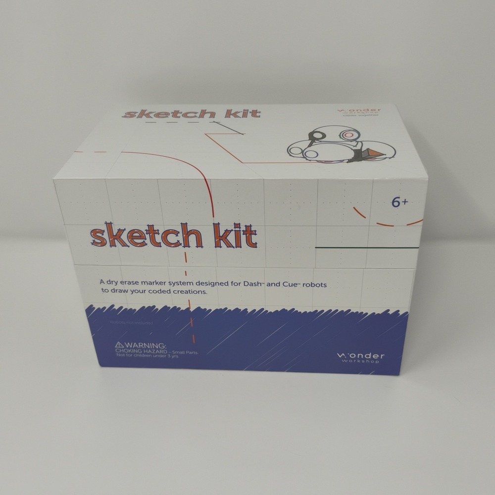 Dash Cue Robot Sketch Kit Dry Erase Marker System Wonder Workshop Sealed New